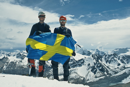 Michael Wåhlin (left) & Olof Dallner (right) on the summit.